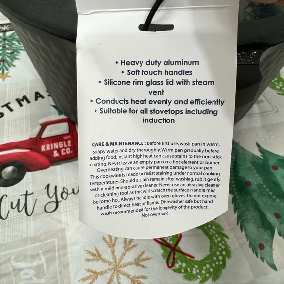 D&W Pot/Casserole 12.5" Inch,10 Qt With Lid Big Party Size Nonstick Cookware New - Picture 8 of 8